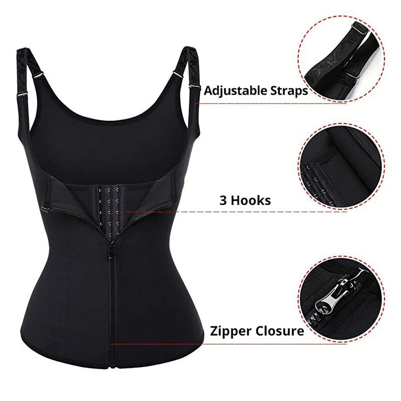 Double Compression Shaper Belt Zipper Reducer Bracket With Female Strap