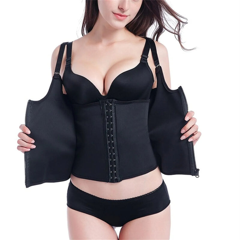 Double Compression Shaper Belt Zipper Reducer Bracket With Female Strap
