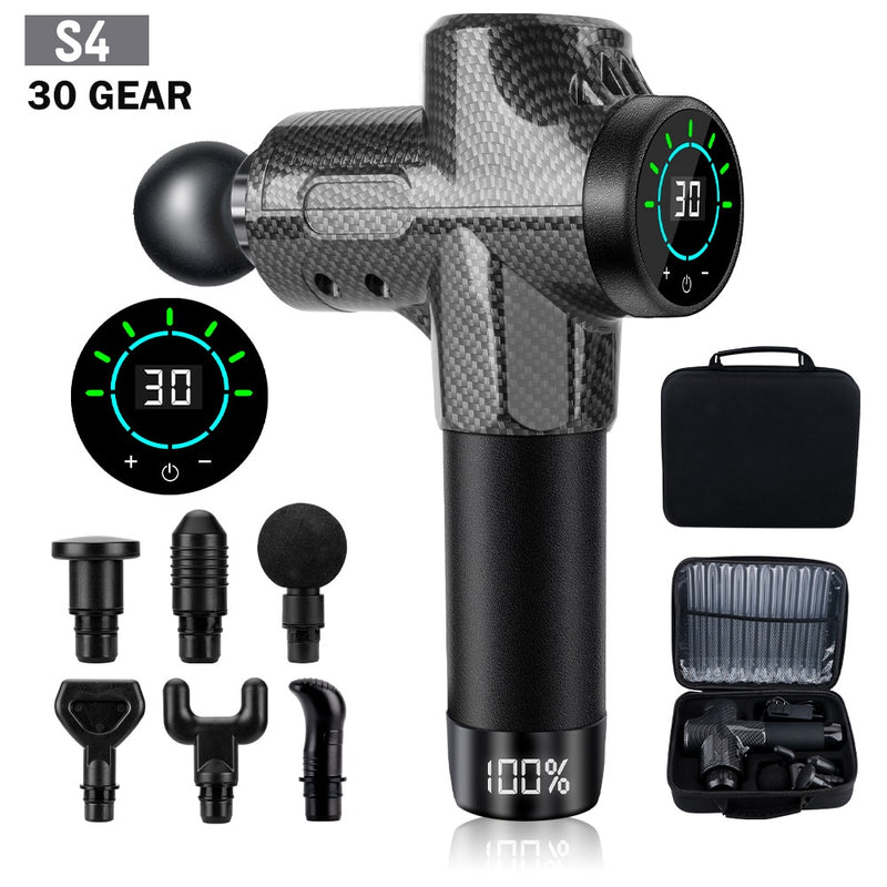 Fascia Gun S3 S4 Deep Massage Electric Gun Muscle Relaxation Exercise Home Gym Relief Fatigue Shoulder Neck Portable