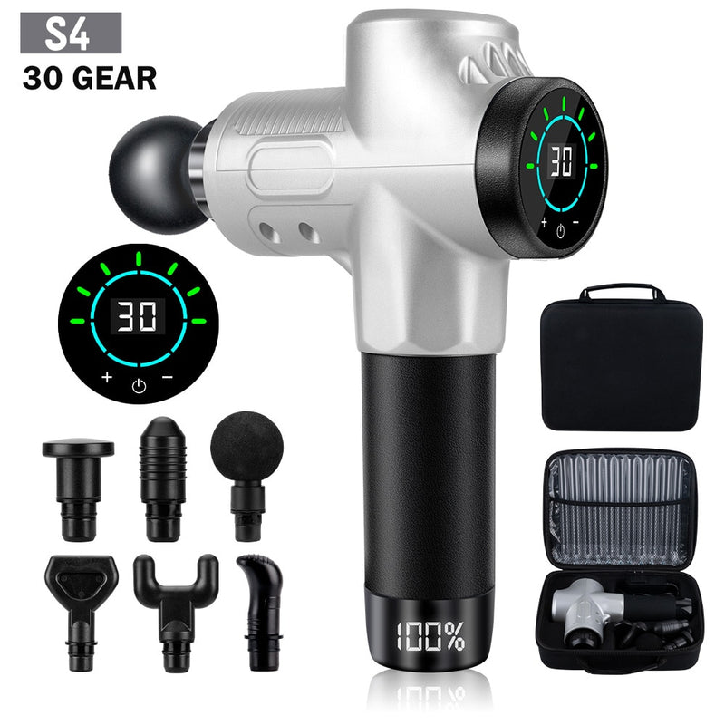 Fascia Gun S3 S4 Deep Massage Electric Gun Muscle Relaxation Exercise Home Gym Relief Fatigue Shoulder Neck Portable