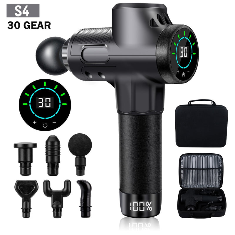 Fascia Gun S3 S4 Deep Massage Electric Gun Muscle Relaxation Exercise Home Gym Relief Fatigue Shoulder Neck Portable