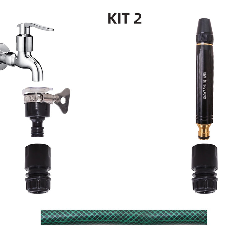 Water Hose Nozzle High Pressure Spray Gun Garden Hose Sprinkler Metal Car Wash Straight Nozzle Washer Spray Watering Irrigation