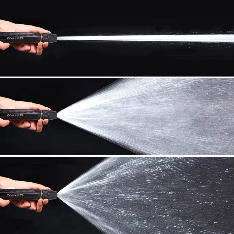 Water Hose Nozzle High Pressure Spray Gun Garden Hose Sprinkler Metal Car Wash Straight Nozzle Washer Spray Watering Irrigation