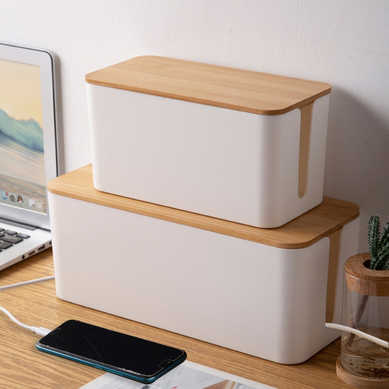 Caixa de Armazenamento para Cabos e Plugs