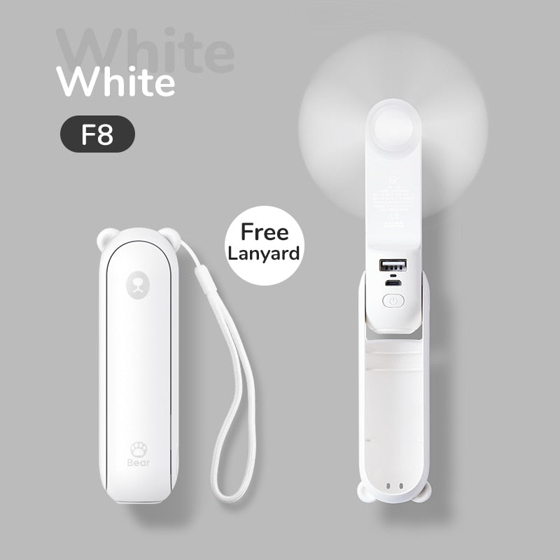 JISULIFE USB Mini Fan Portable Handheld Electric Fan Small Quiet Pocket Cooling Hand ventilador with Light Office Outdoor