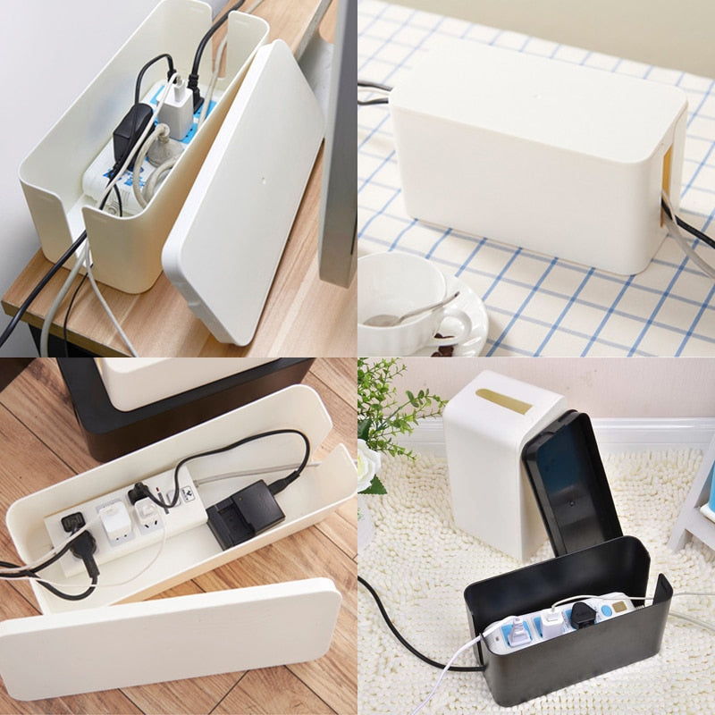 Caixa de Armazenamento para Cabos e Plugs