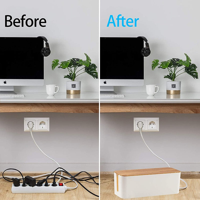 Caixa de Armazenamento para Cabos e Plugs