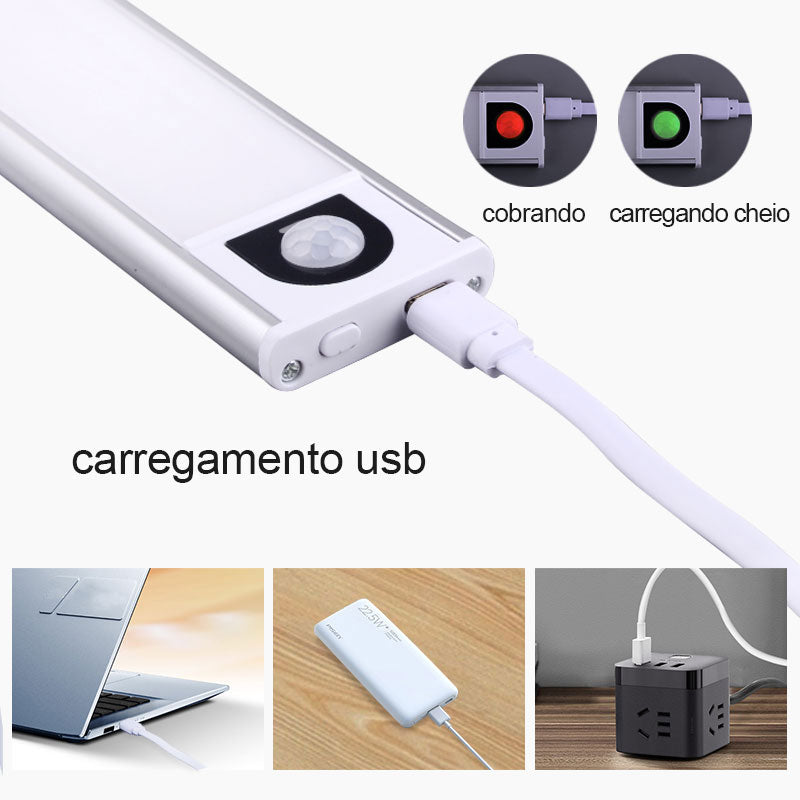 Luminária LED com Sensor de Movimento