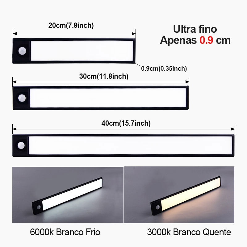Luminária LED com Sensor de Movimento