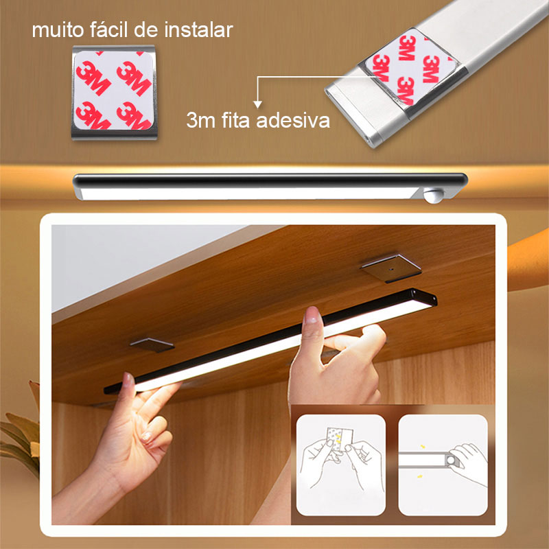 Luminária LED com Sensor de Movimento
